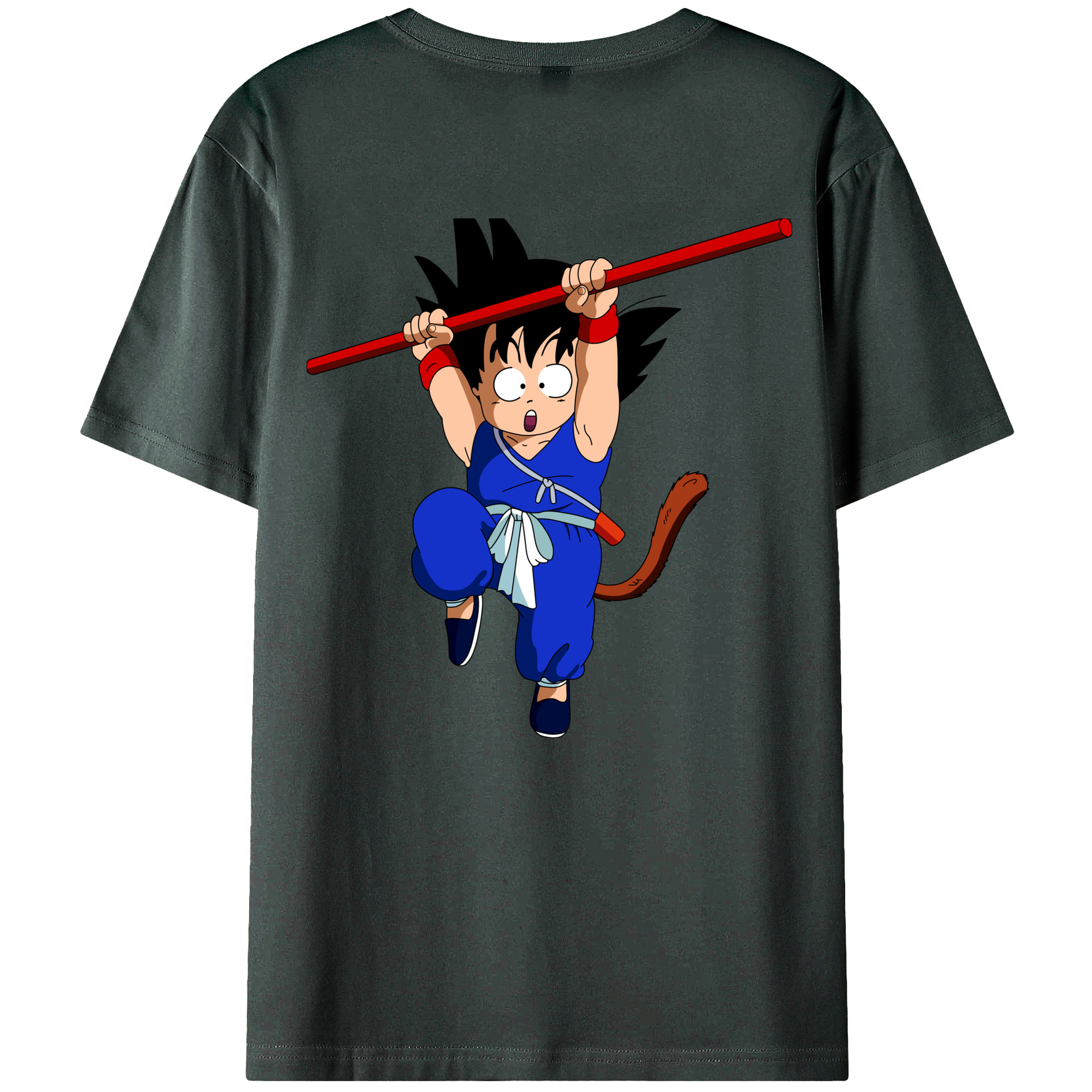 （画像用） ドラゴンボール 孫悟空（そん ごくう）Son Goku カカロット DRAGON BALL Kakarotto 綿100％ メンズ半袖Tシャツ（バックプリント） 通気性